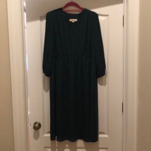 Loft Maternity XL green/black empire waist dress